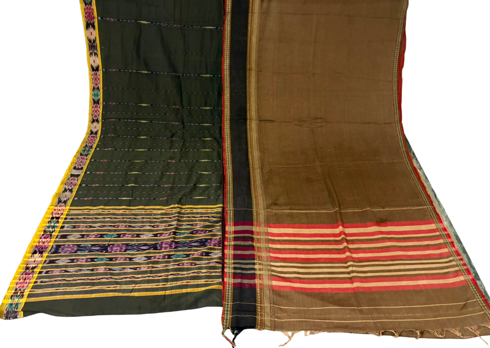 Women Saree Tie n Die Printed Used Dress Women Wrap Bridal Black Vintage Sari 5Y