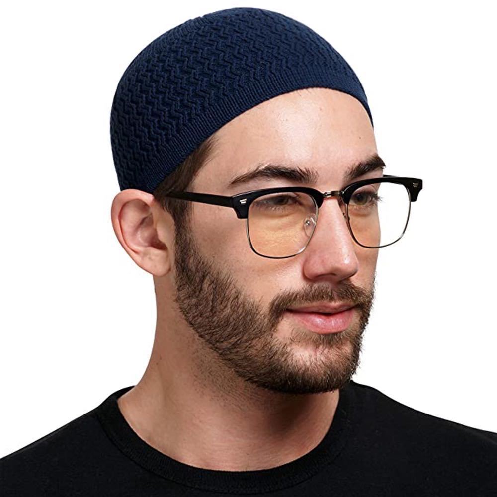 New Islamic Kufi Prayer Cap Egyptian Men’s Muslim Hat Crochet Knitted Headwear