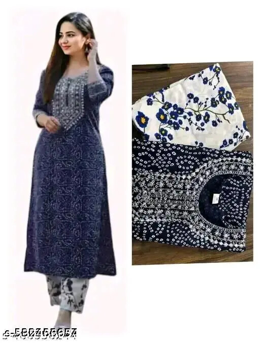 Daily wear kurti set | Women Kurta Sets | Rayon kurta set | Free Shipping