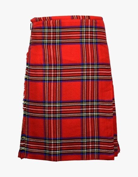 Tartan Kilt Royal Stewart 8 Yards Highlander Kilt Scottish Outfit Wedding Dress