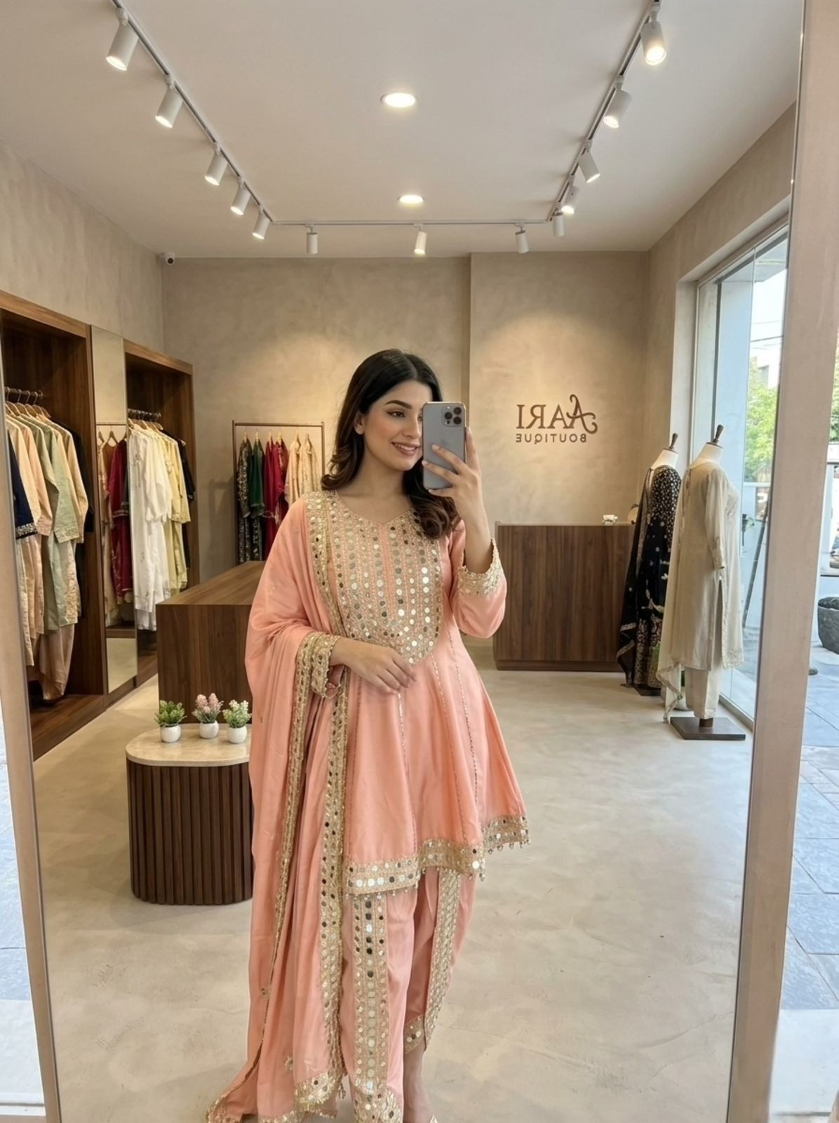 Desigenr Pakisatni Dhoti Pant Top Set Indian Bollywood Party Wedding Wear Suit