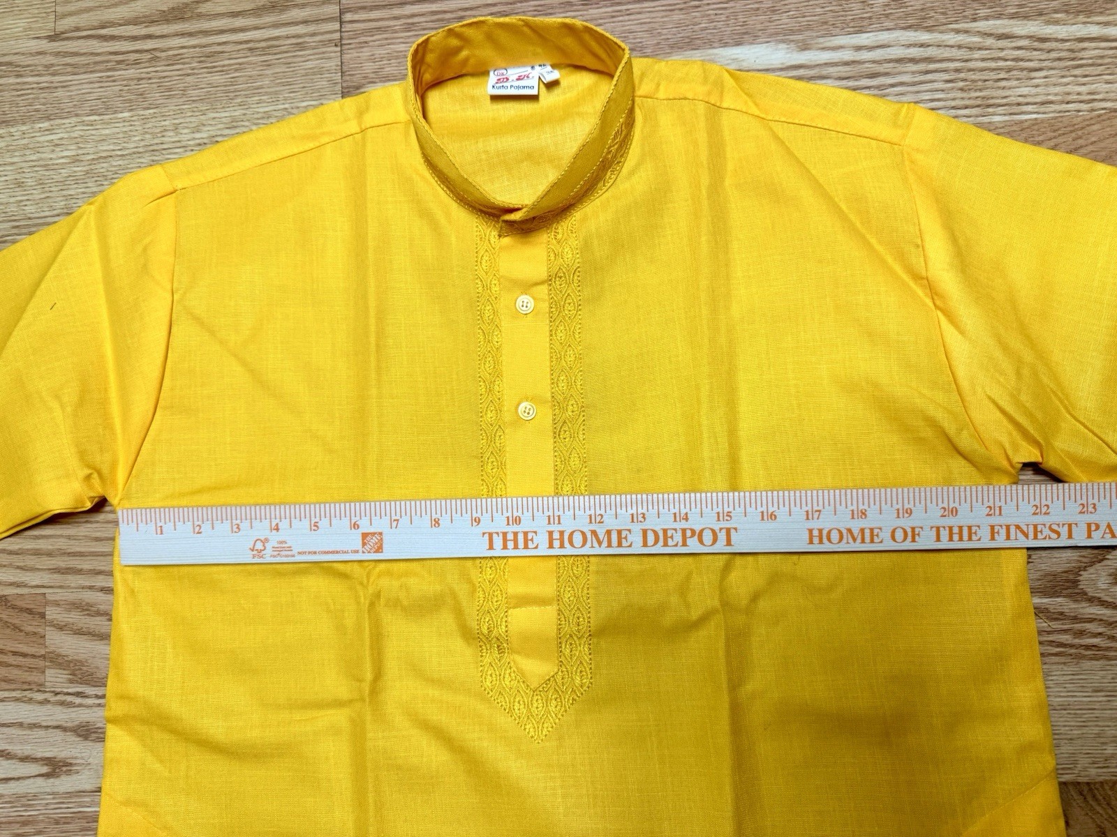 NWT Men’s Kurta PAJAMA SET SZ 42 L yellow HALDI mehendi eid India-USA seller