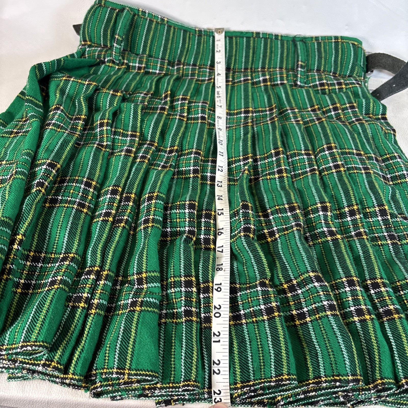 Stillwater Kilts 38 Green black tartan buckles Scotland **READ*
