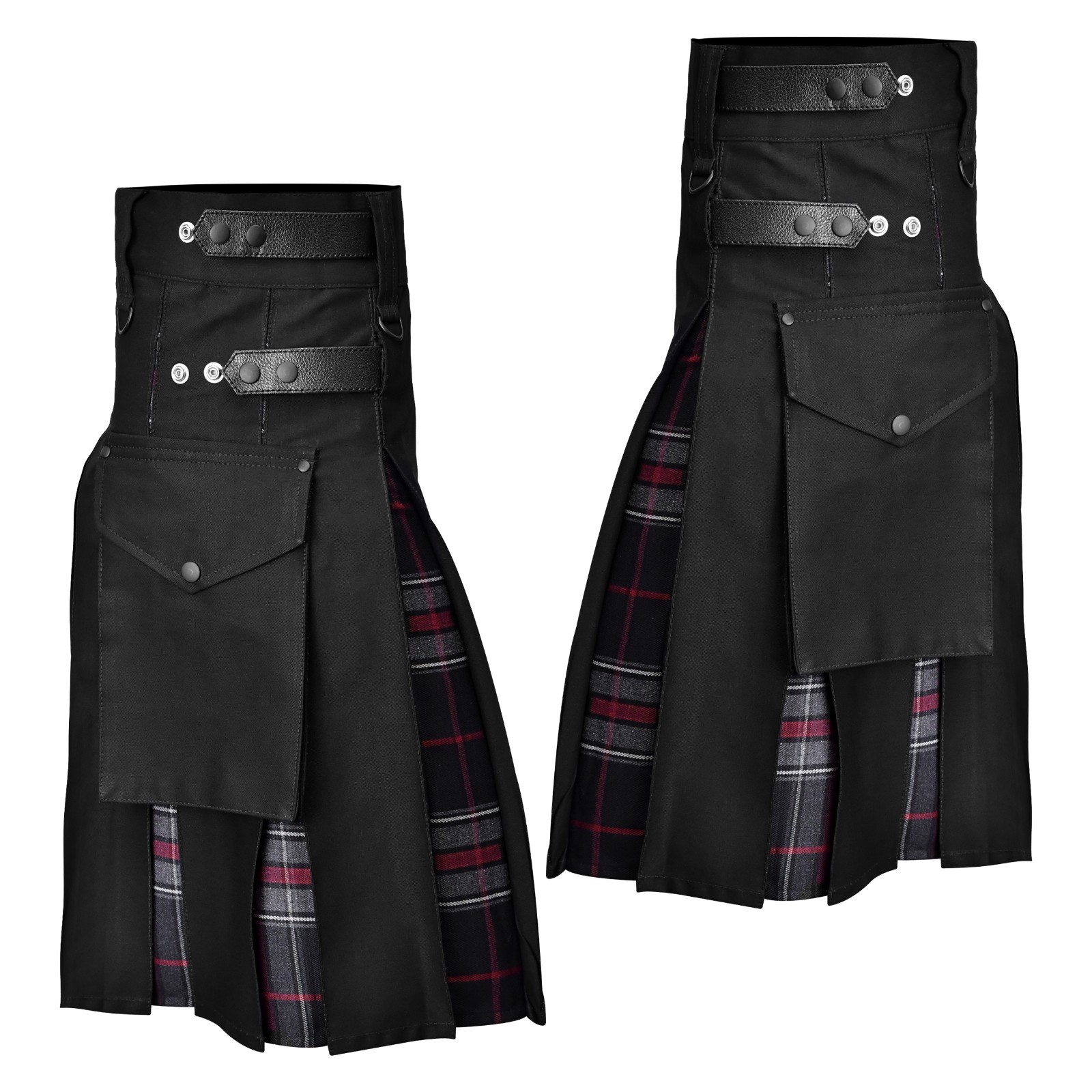Hybrid Utility Kilts for Men Scottish Traditional Kilt with Flashes