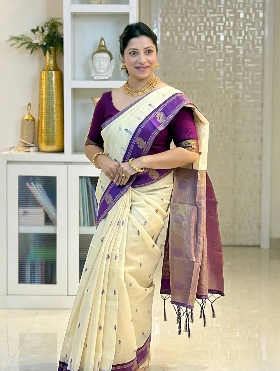 Soft Silk Saree Lightweight Indian Casual Party Wear Floral Print Designer Sari