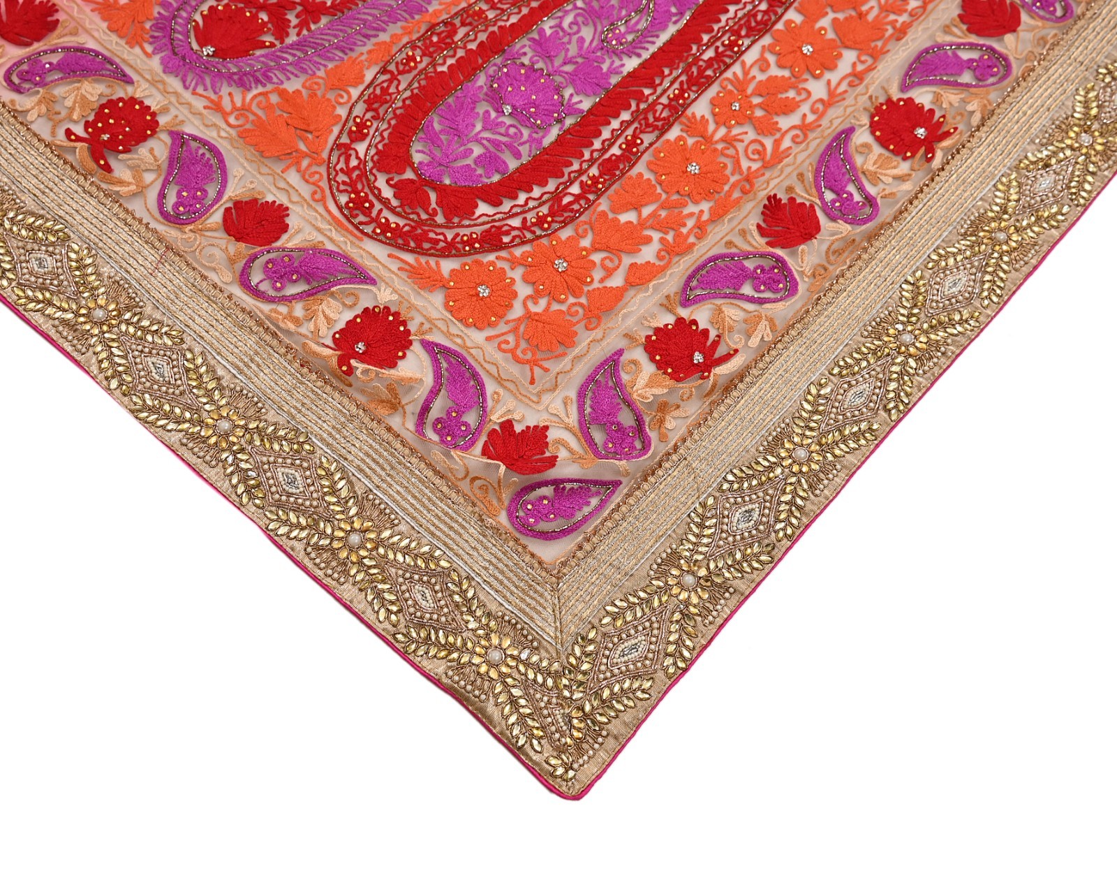 Indian Vintage Sari Net/Mesh Hand Embroidered Designer Manish Malhotra saree 5yd