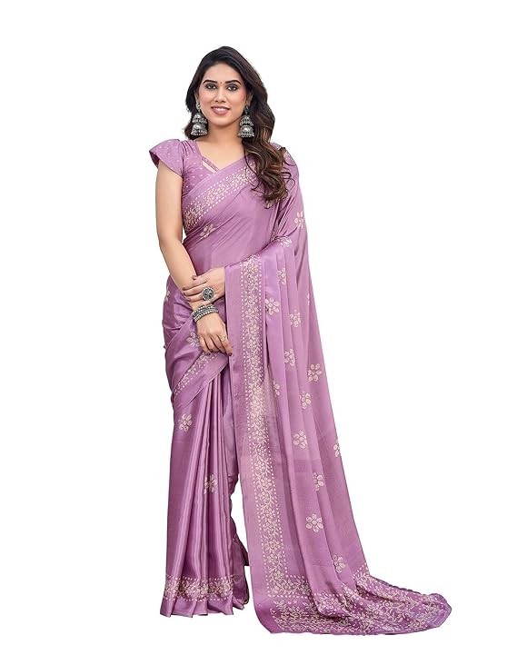 Women’s Elegant Malgudi Art Silk Saree with Blouse Material I Sarees For Woman