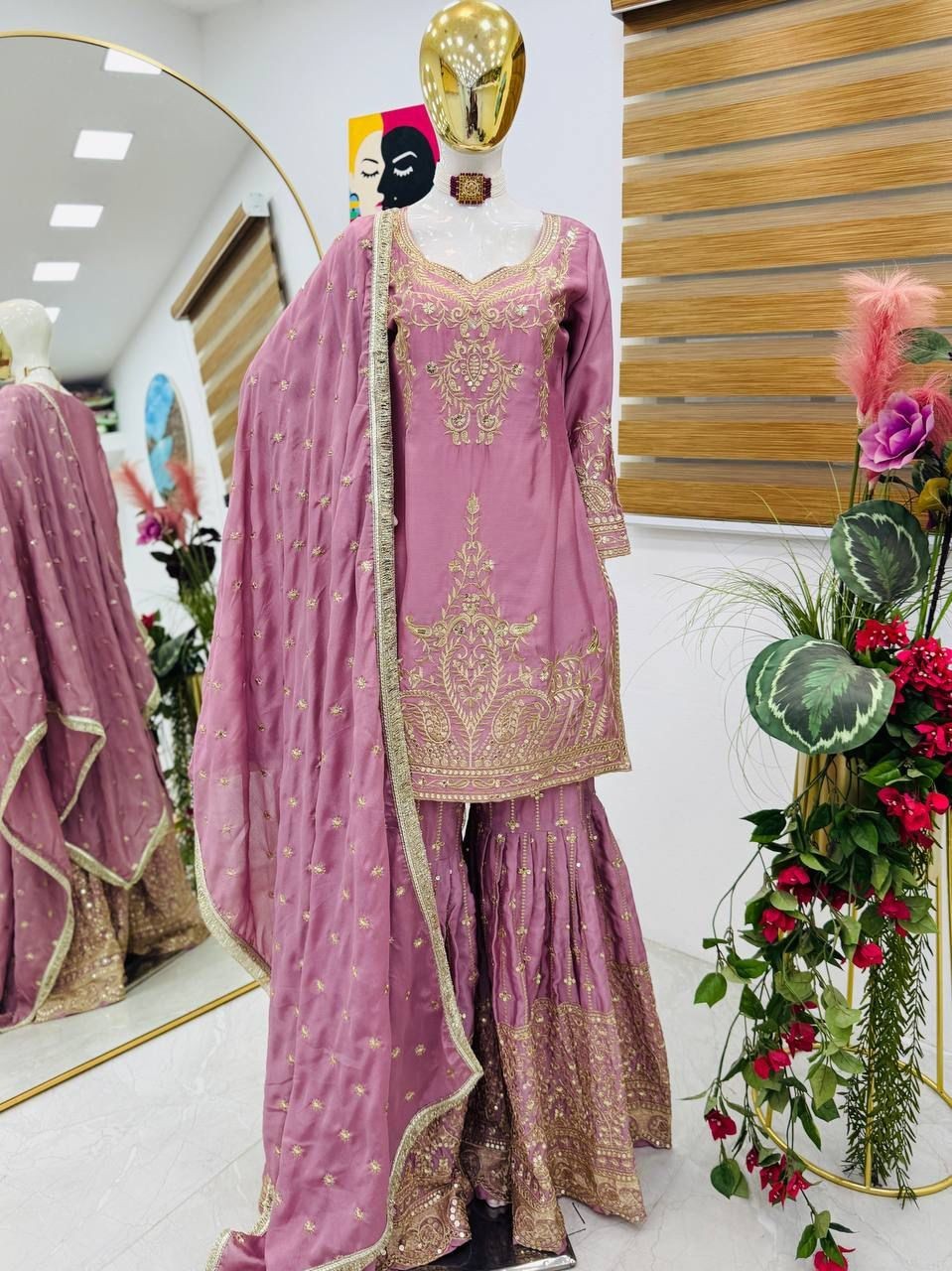 SALWAR KAMEEZ PAKISTANI INDIAN WEDDING PARTY WEAR DRESS BOLLYWOOD SUIT SHARARA