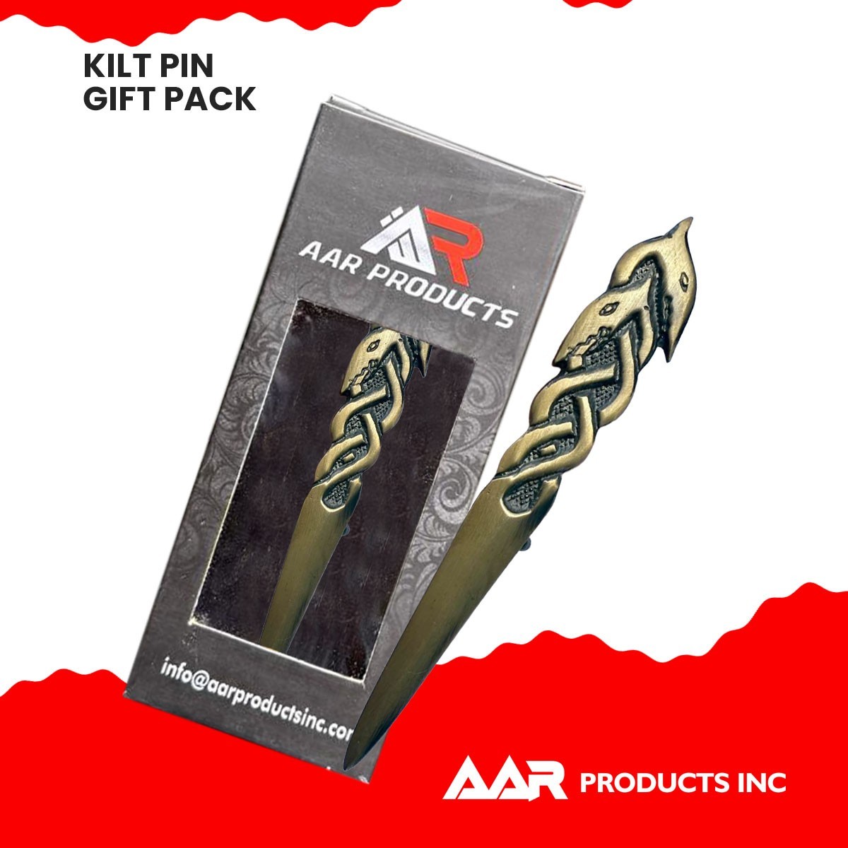 Kilt Pin’s Scottish Serpent Highland Kilt’s Pin Color Antique Finish Size 4″ AAR