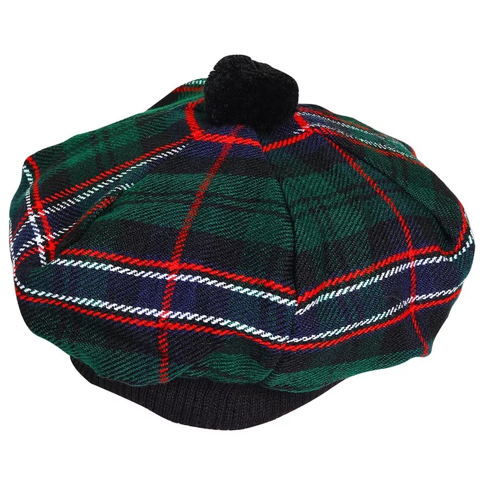 Men’s National Scottish TAM o’ SHANTER Bonnet Beret Balmorals Tartan Tammy Hat