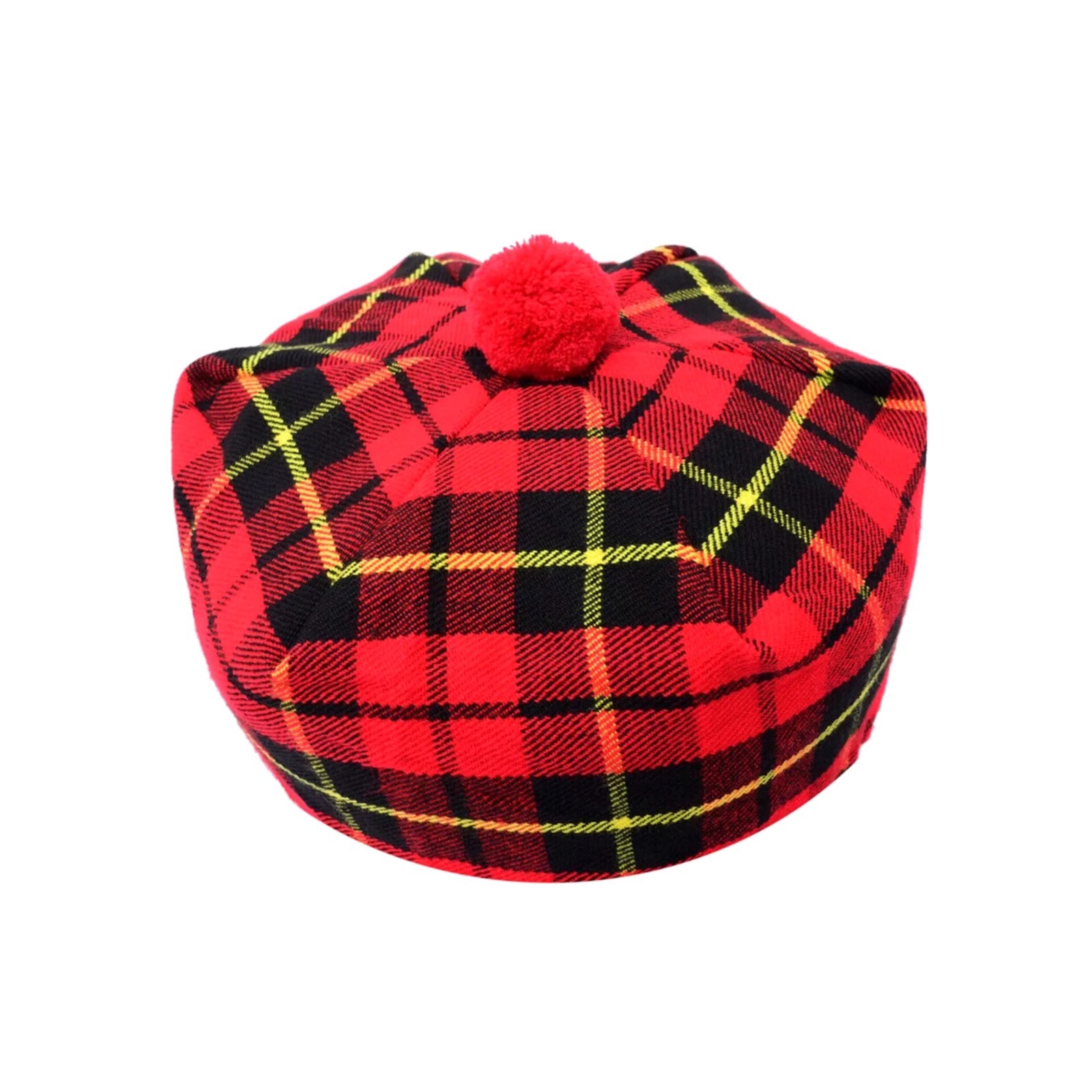 Scottish Wallace Tam o’ Shanter Tartan Hat Traditional Tartan Cap For Men’s