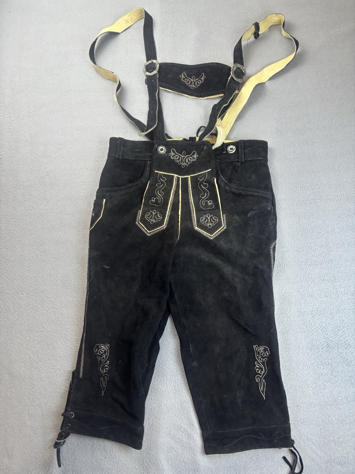 German Trachten Moden Oktoberfest Bliss-Munich.De Men Leather Black Size 48