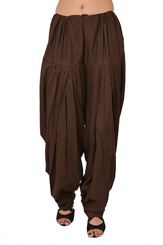 Women Cotton Indian Salwar Regular Fit Bollywood Pants Regular Brown