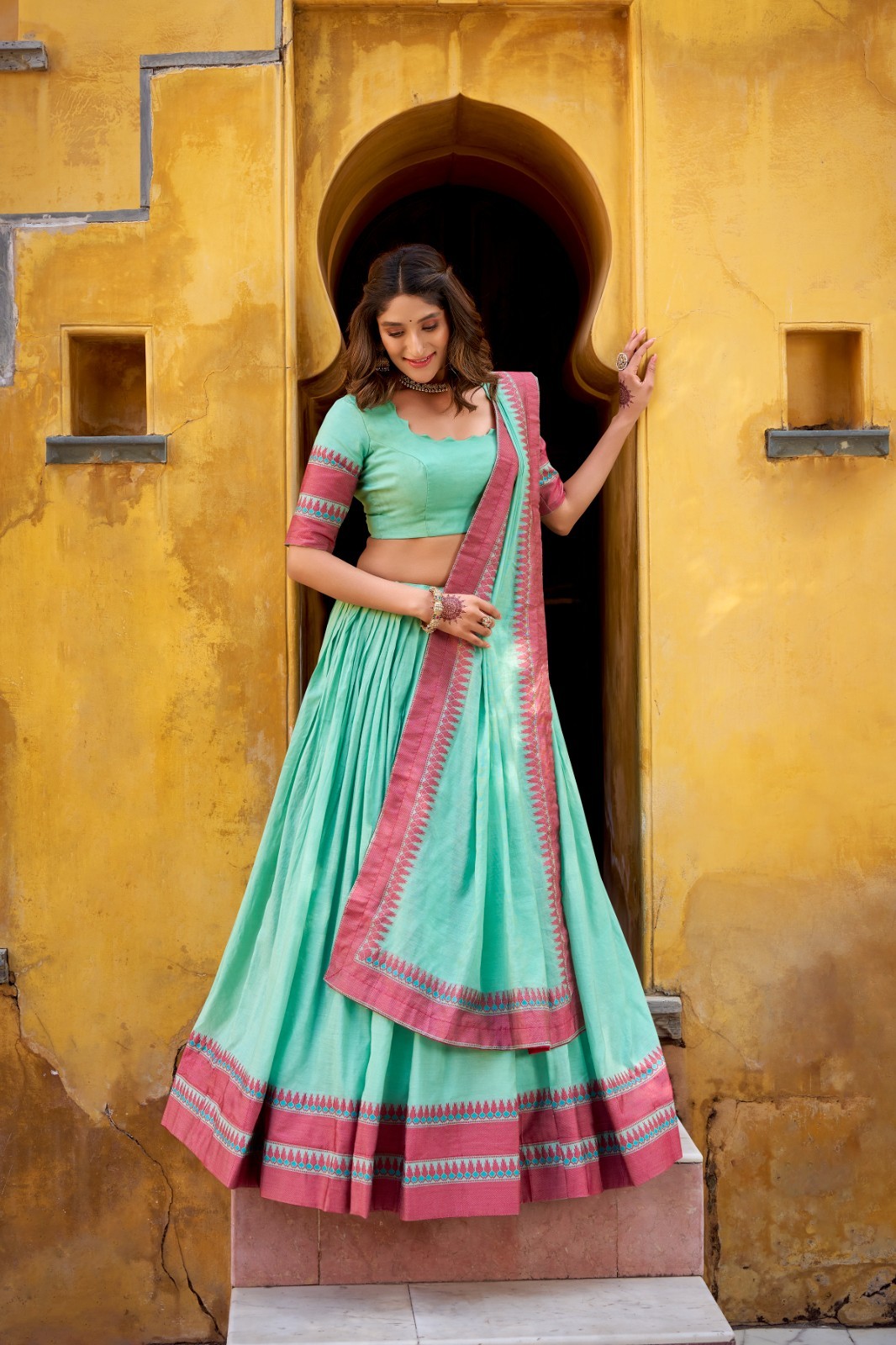 Indian Wedding Pakistani Bollywood Wear Ethnic Lengha Women Bridal Lehenga Choli