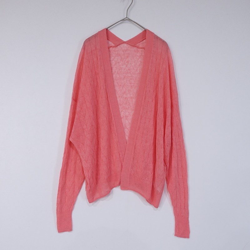 Atelier Naruse Linen Herringbone Light Knit Cardigan Size F