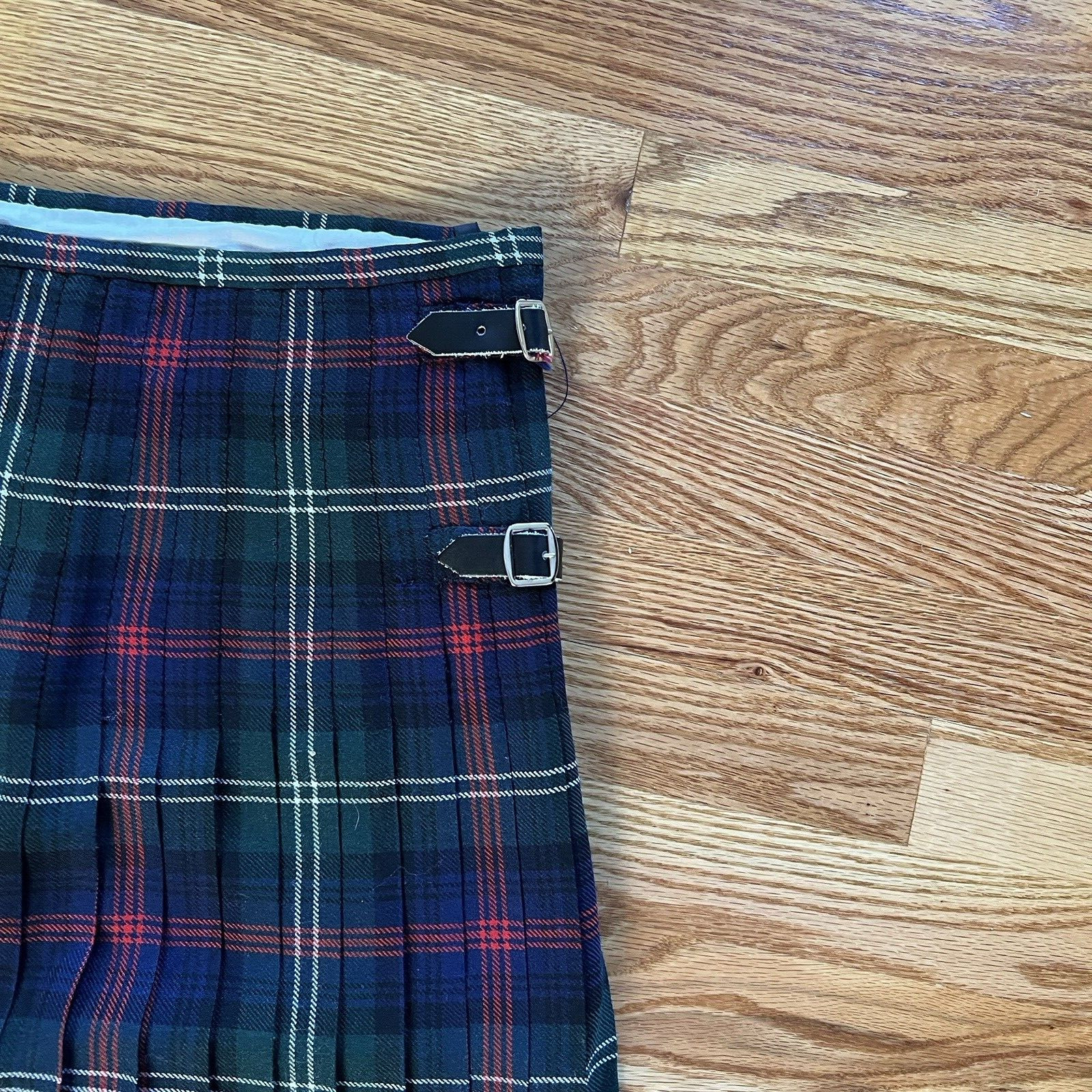 Geoffrey Tailor Highland Crafts Royal Mile Scotland Pure Wool Plaid Kilt Sz L