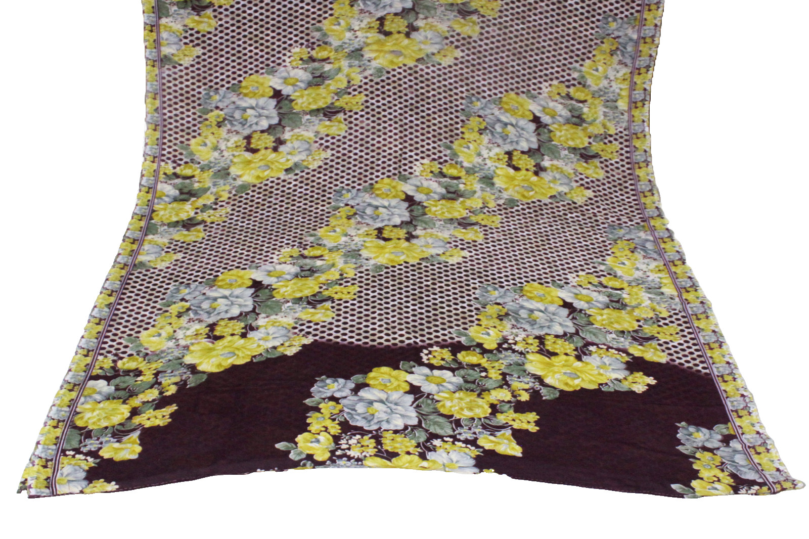 Printed Dress Sari Indian Women Wrap Used Floral Curtain Drape 5Y Saree Fabric