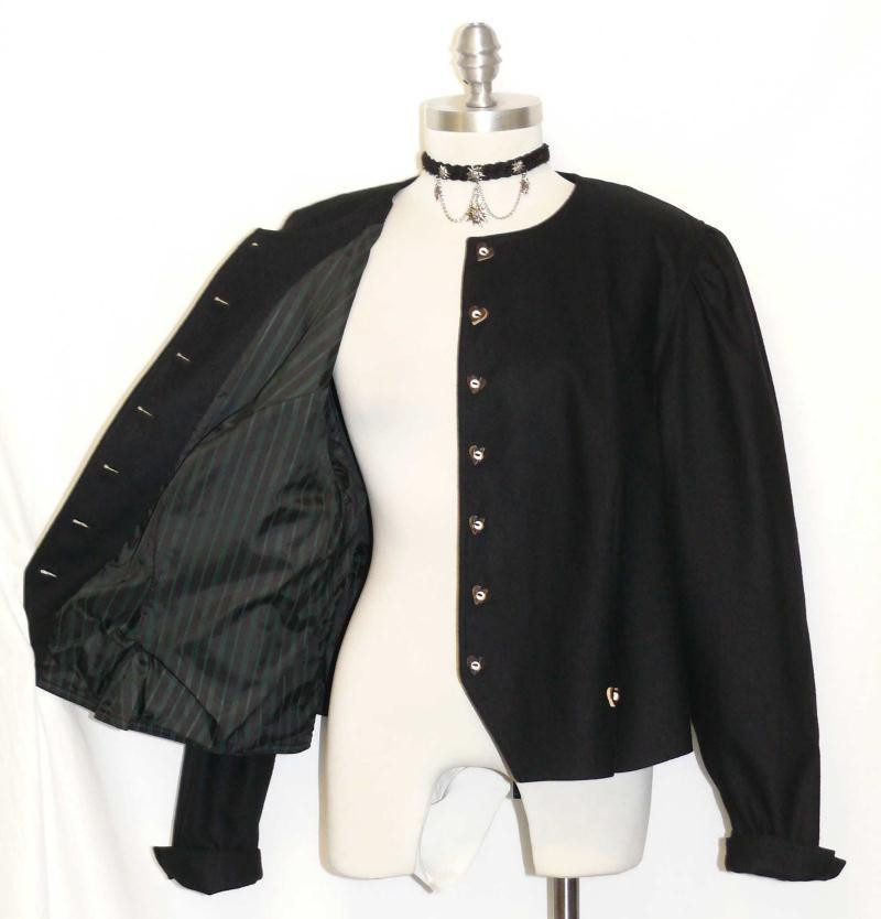 L 16 B46″ Wool German Black Winter Jacket Cost Women Sport Riding HIGH QUALITY