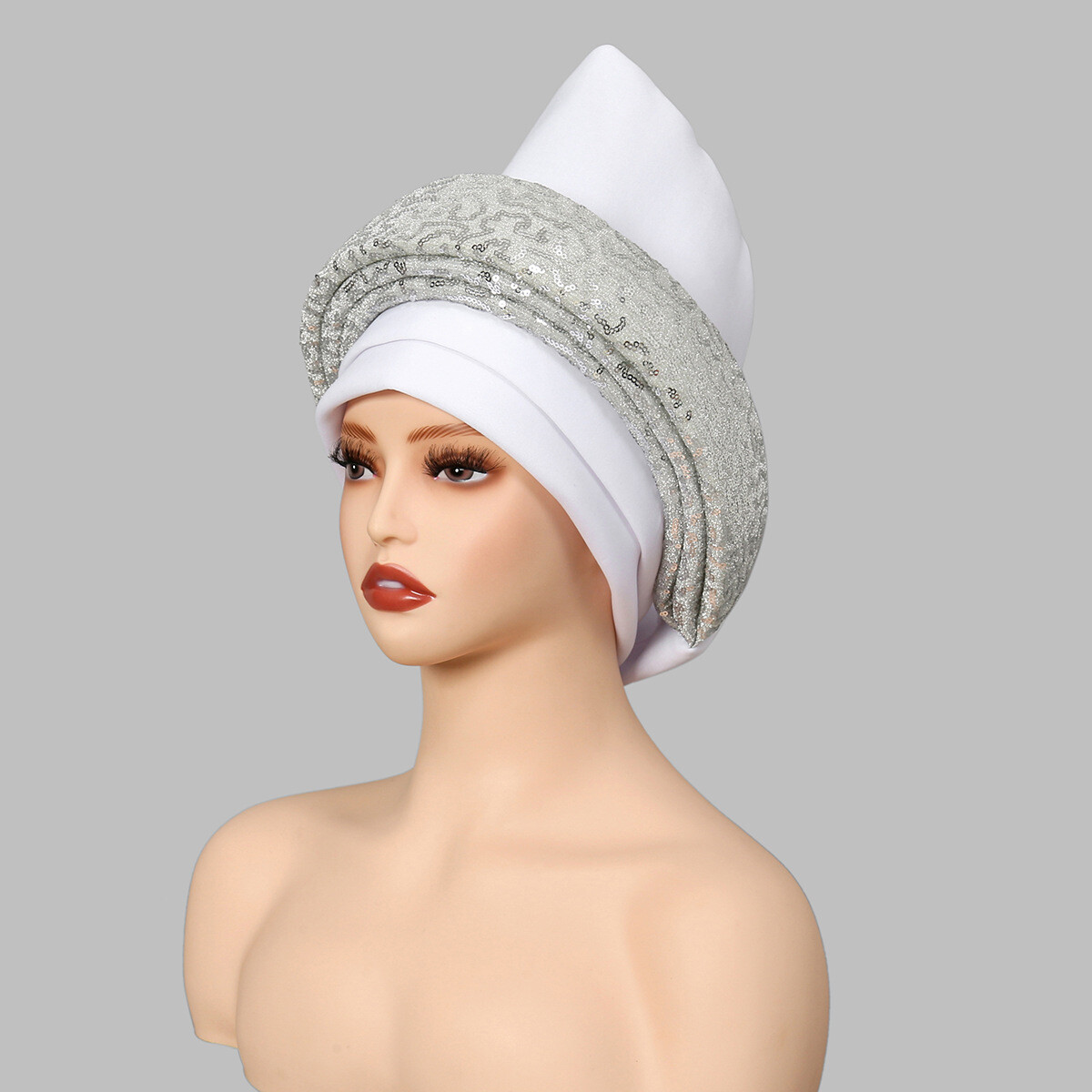 African Women Hijab Nigerian Headtie Turban Wrap Headwear Wedding Hat Auto Gele