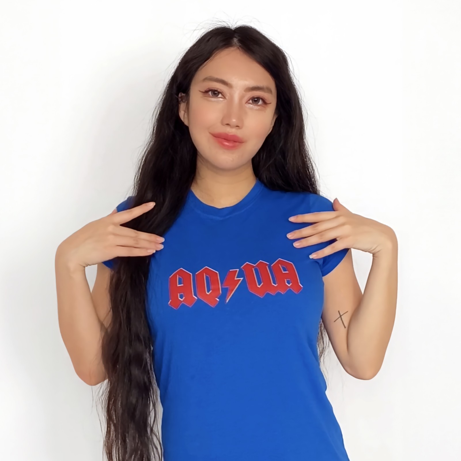 Aqua, ACDC, Fitted, Pop, Rock, Mashup, Music, Band T-shirt
