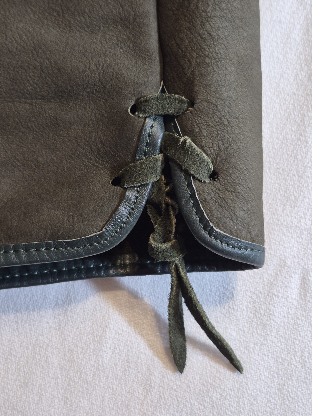 Vintage German Leather Lederhosen Breeches Green Black Octoberfest
