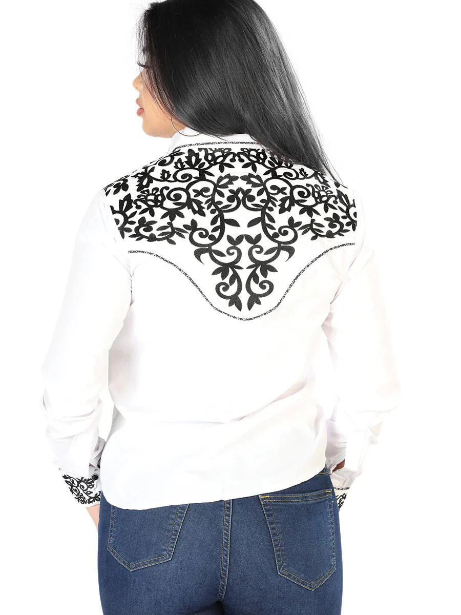 Women’s Embroidered Long Sleeve Western Shirt ‘El Señor de los Cielos’ 126669