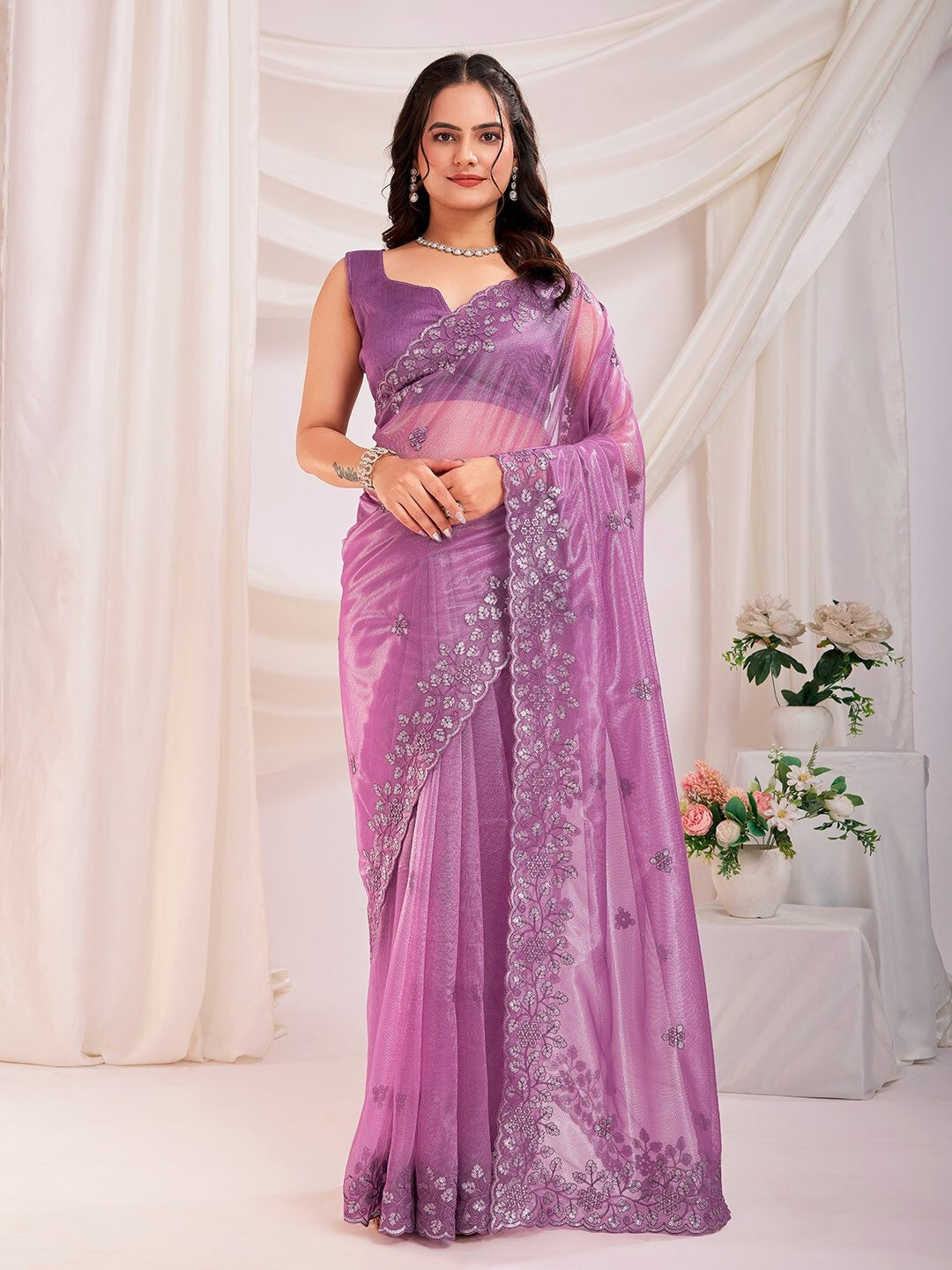 Bollywood Bridal Sari For Women Designer Indian Wedding Party Pakistani Saree