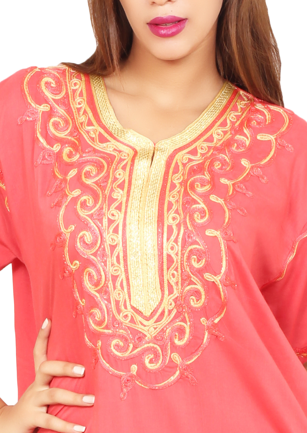 Caftan Moroccan Women kaftan Arabian Beach Summer Long Dress Muslim Abaya Cotton