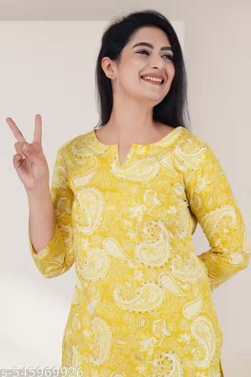 Readymade Rayon Kurta/Kurti Palazzo Set for Women’s Party Festive Outfit Gift