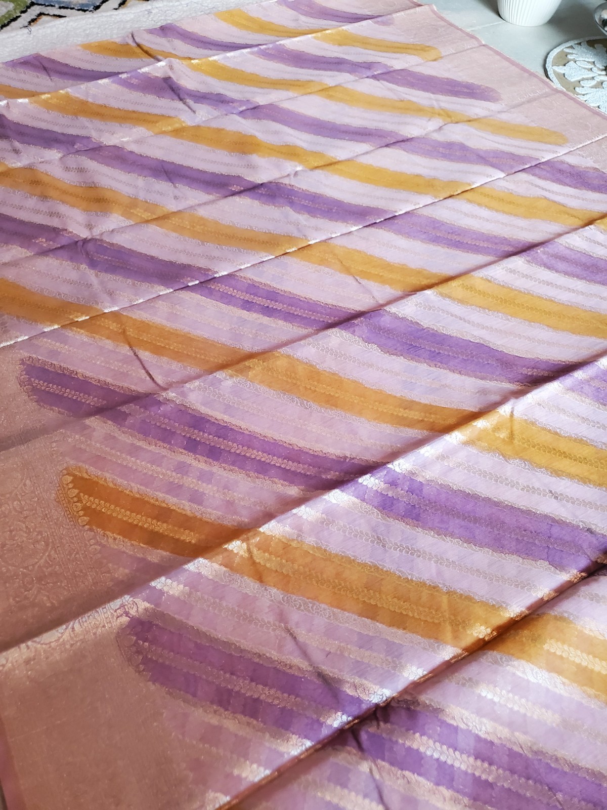 Women New Chanderi Silk Rangkat Benarasi Saree Designer Festive Party
