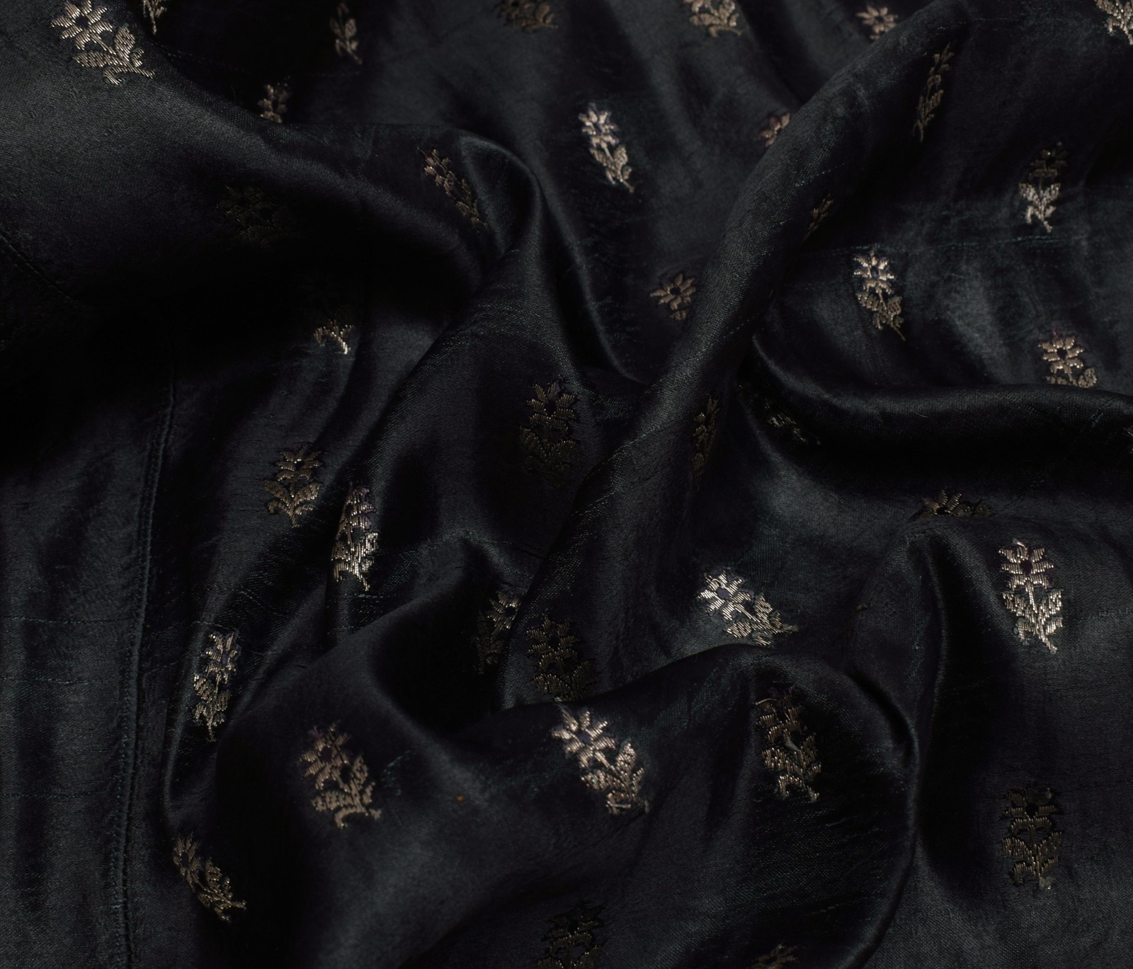 Sushila Vintage Heavy Saree Pure Satin Silk Banarasi Brocade Woven Sari Fabric