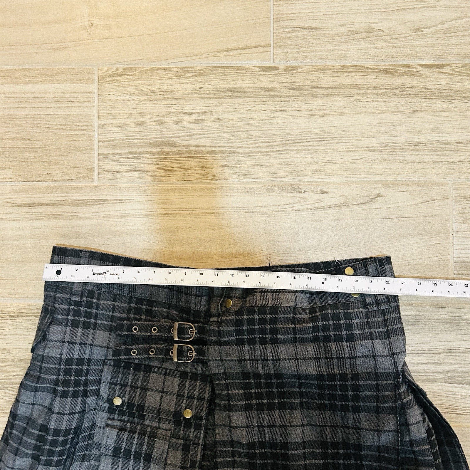 NWOT Got Kilt Gray & Black Plaid Utility Kilt Men’s Size 48