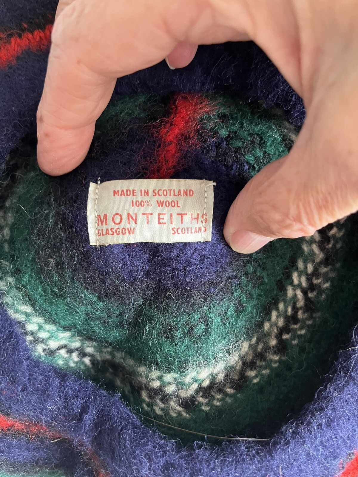 Vintage Scottish Tam By Monteiths Glascow 100% Wool Adult
