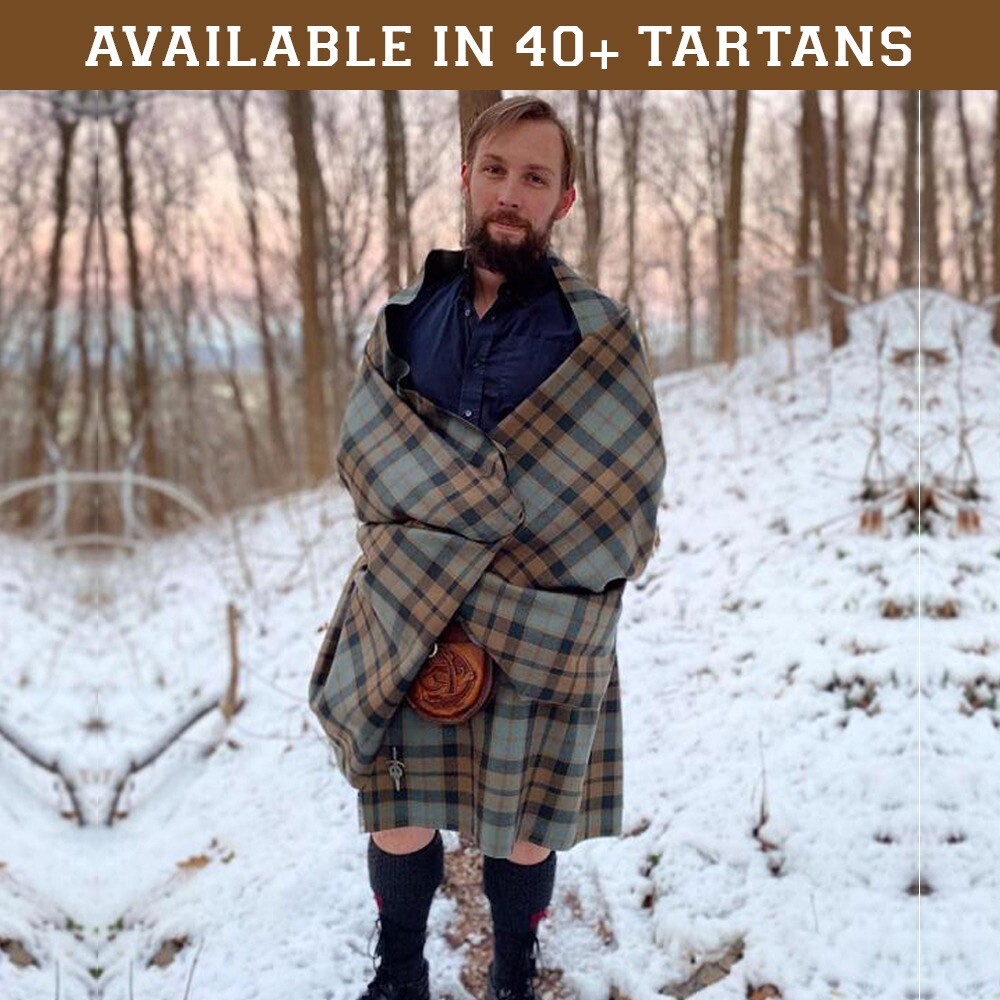 Traditional Scottish Vintage Great Kilts Men’s Tartan Great Kilt 16th Century
