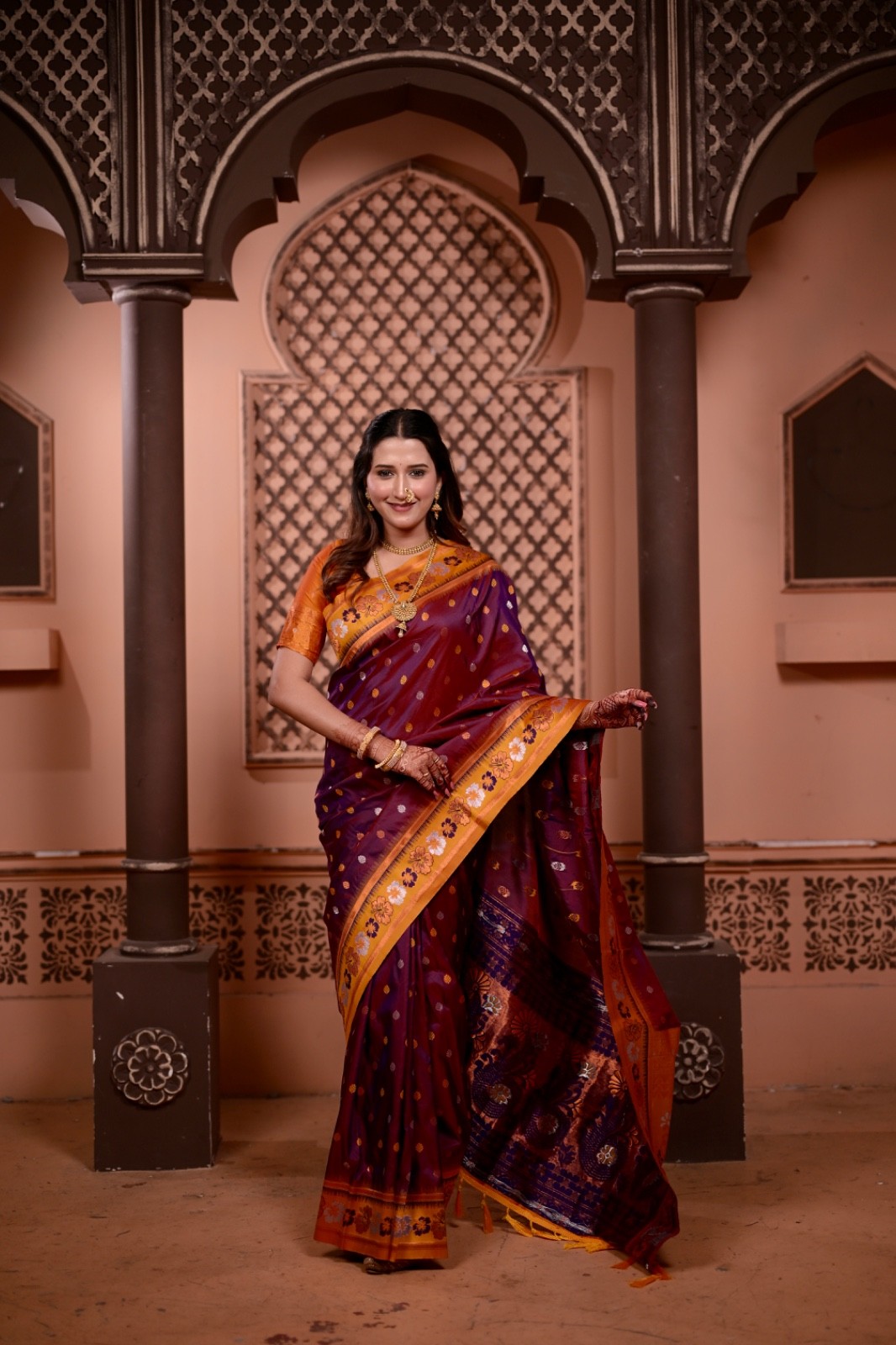 Designer Sari Bollywood Bridal Silk Saree Blouse South Indian Ethnic Ready made