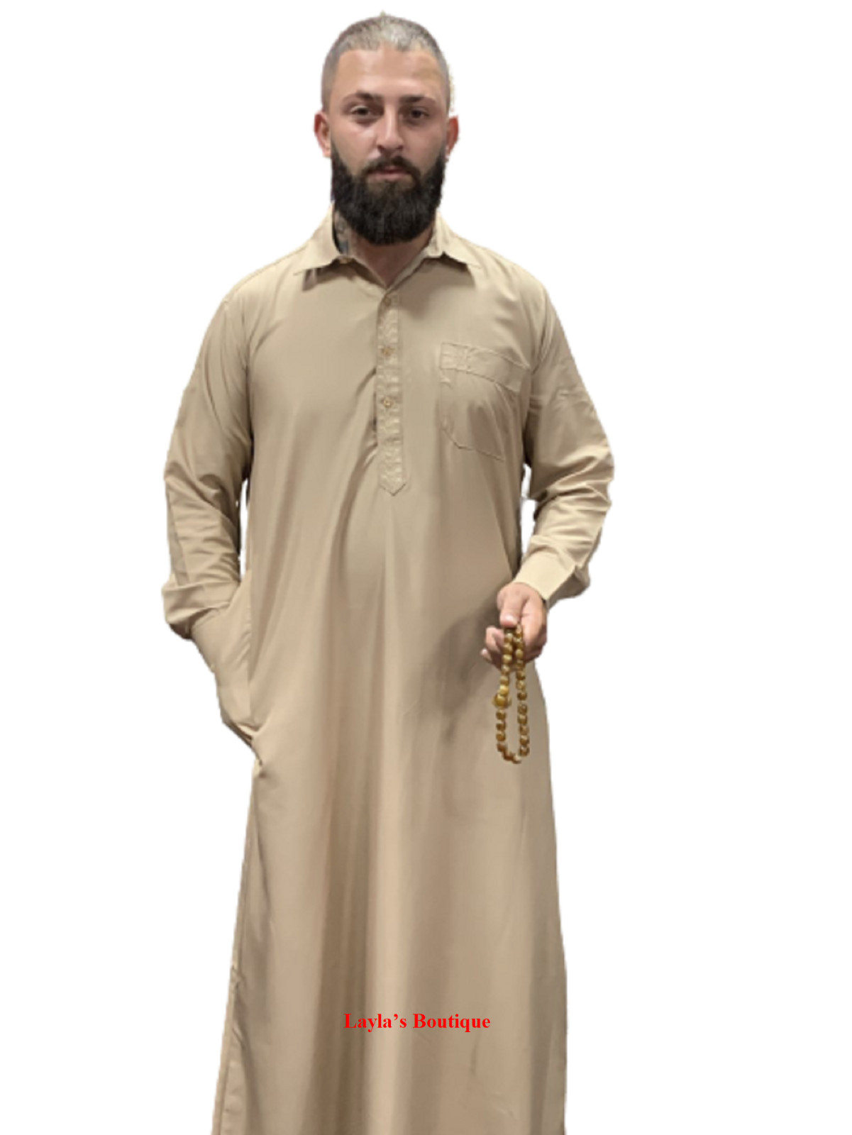 Men’s Arab thoub Cotton blend Both Side Pockets, with pants