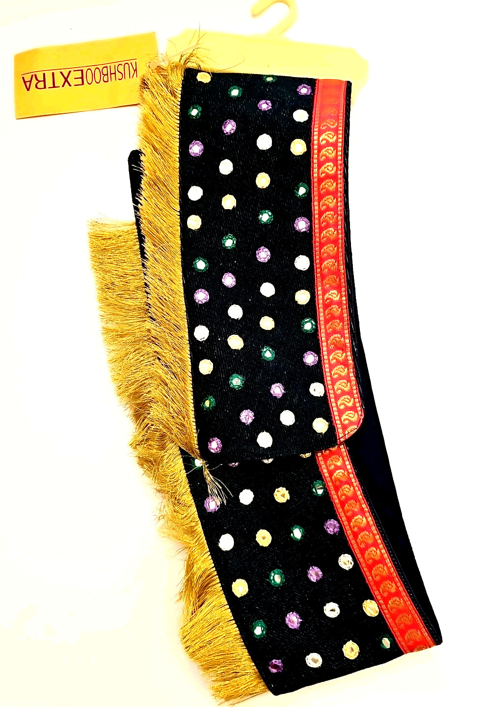 VTG Indian Waist Belt Kamarbandh Mirror Work By Kooshboo Extra NWT 30″