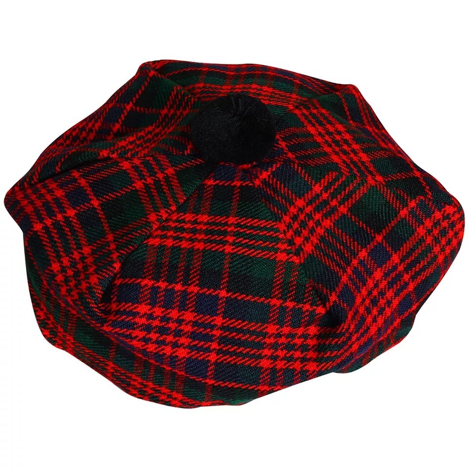 Men’s MacDonald TAM o’ SHANTER Bonnet Beret Balmorals Tartan Tammy Hat