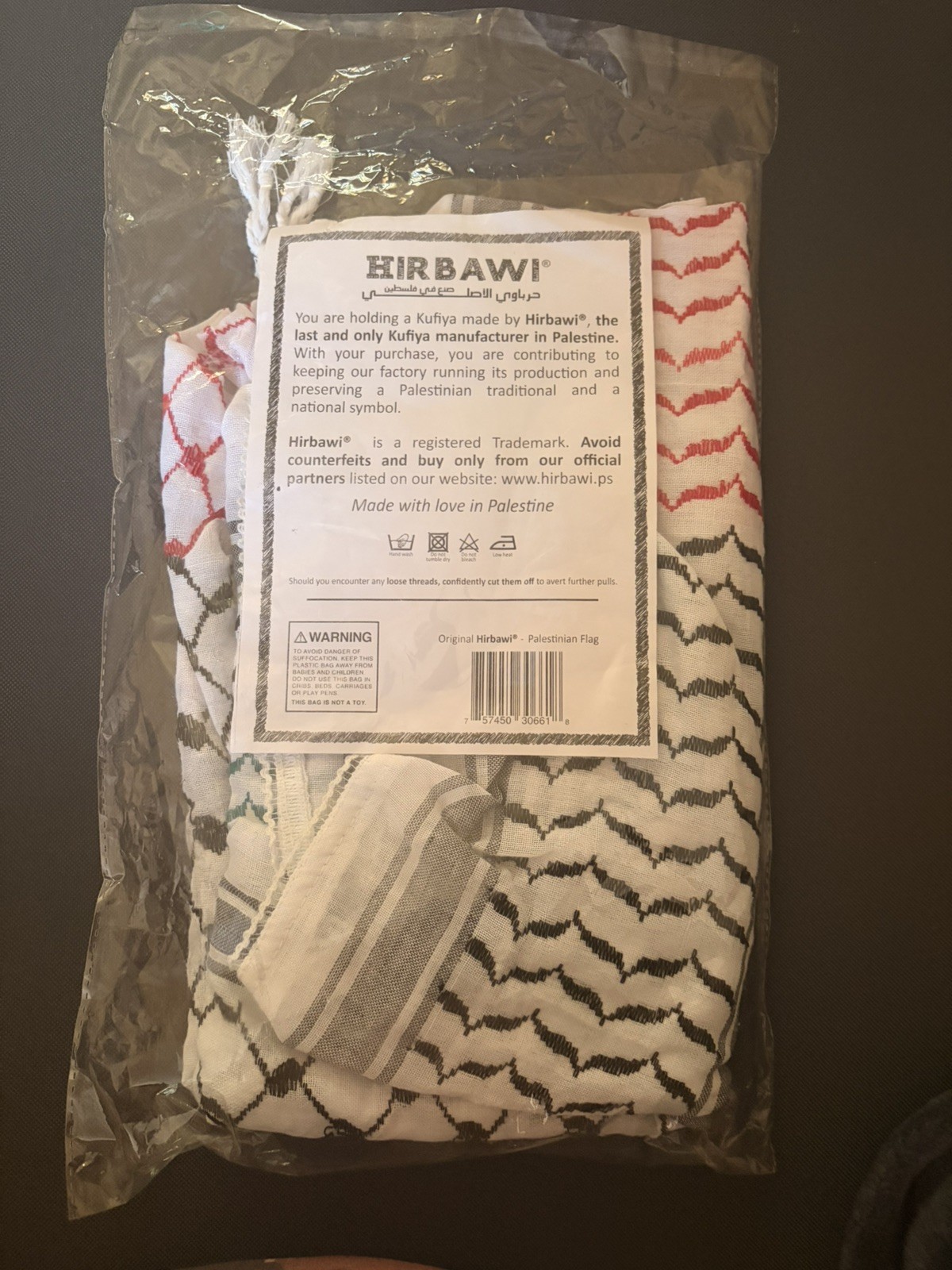 NEW!! Kufiya made by: HIRBAWI -Palestinian Scarf- Made with love in Palestine