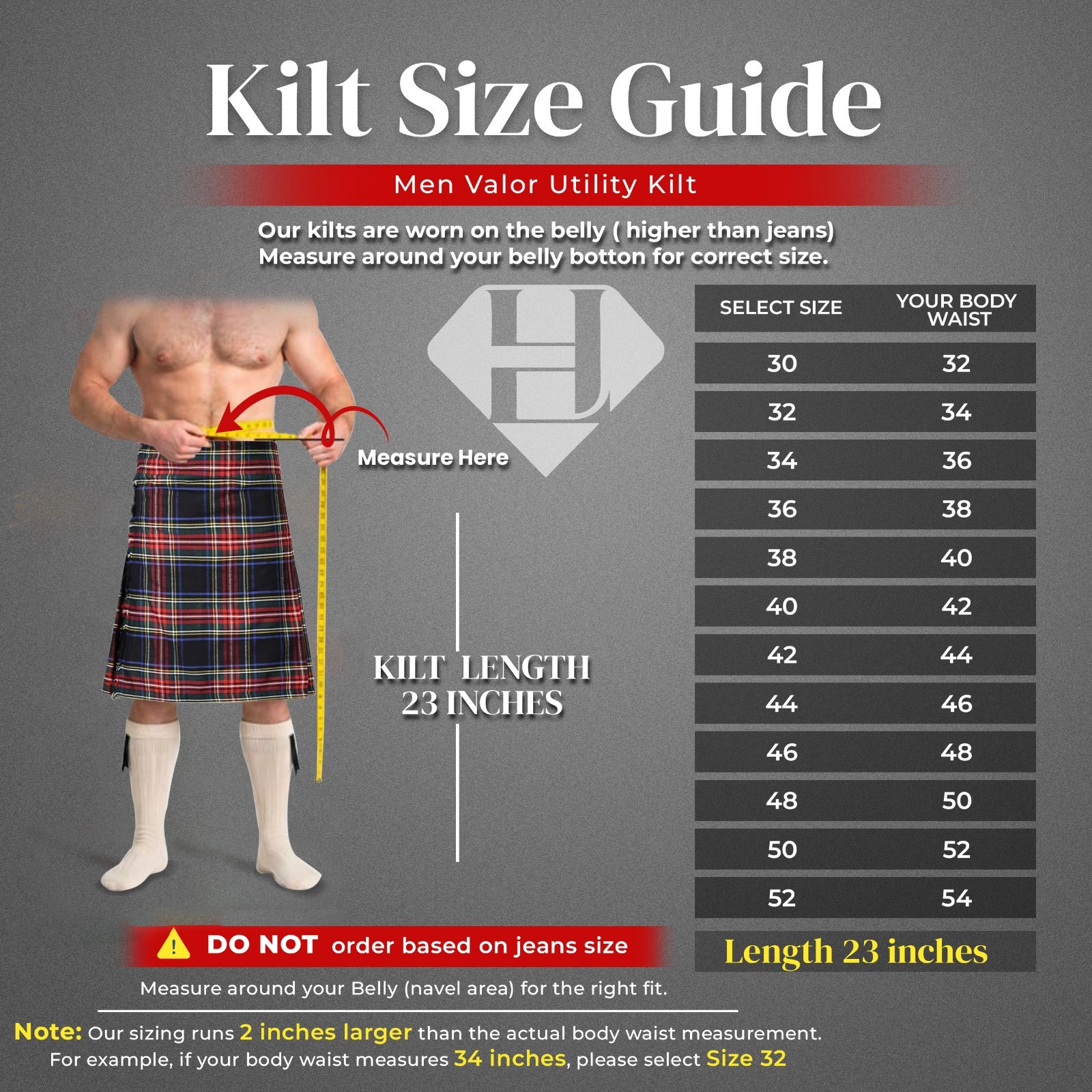 Royal Stewart Tartan Utility Kilt Package – Acrylic Wool Kilt, Hose, Flashes