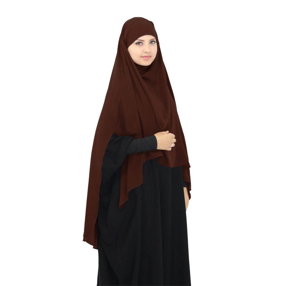 Muslim Large Hijab Overhead Women Prayer Scarf Ramadan Turban Wrap Shawl Niquab