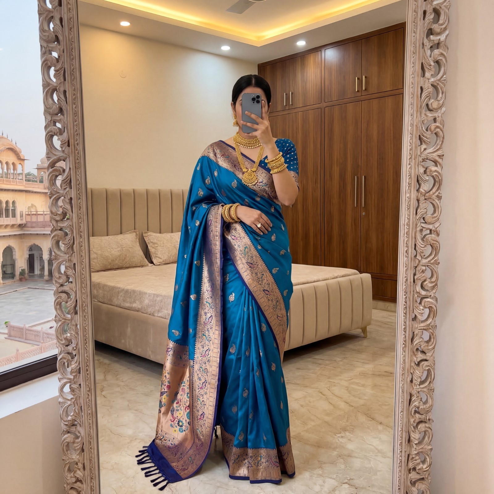 Ethnic Wear Designer Soft Paithani Silk Saree With Blouse For Women