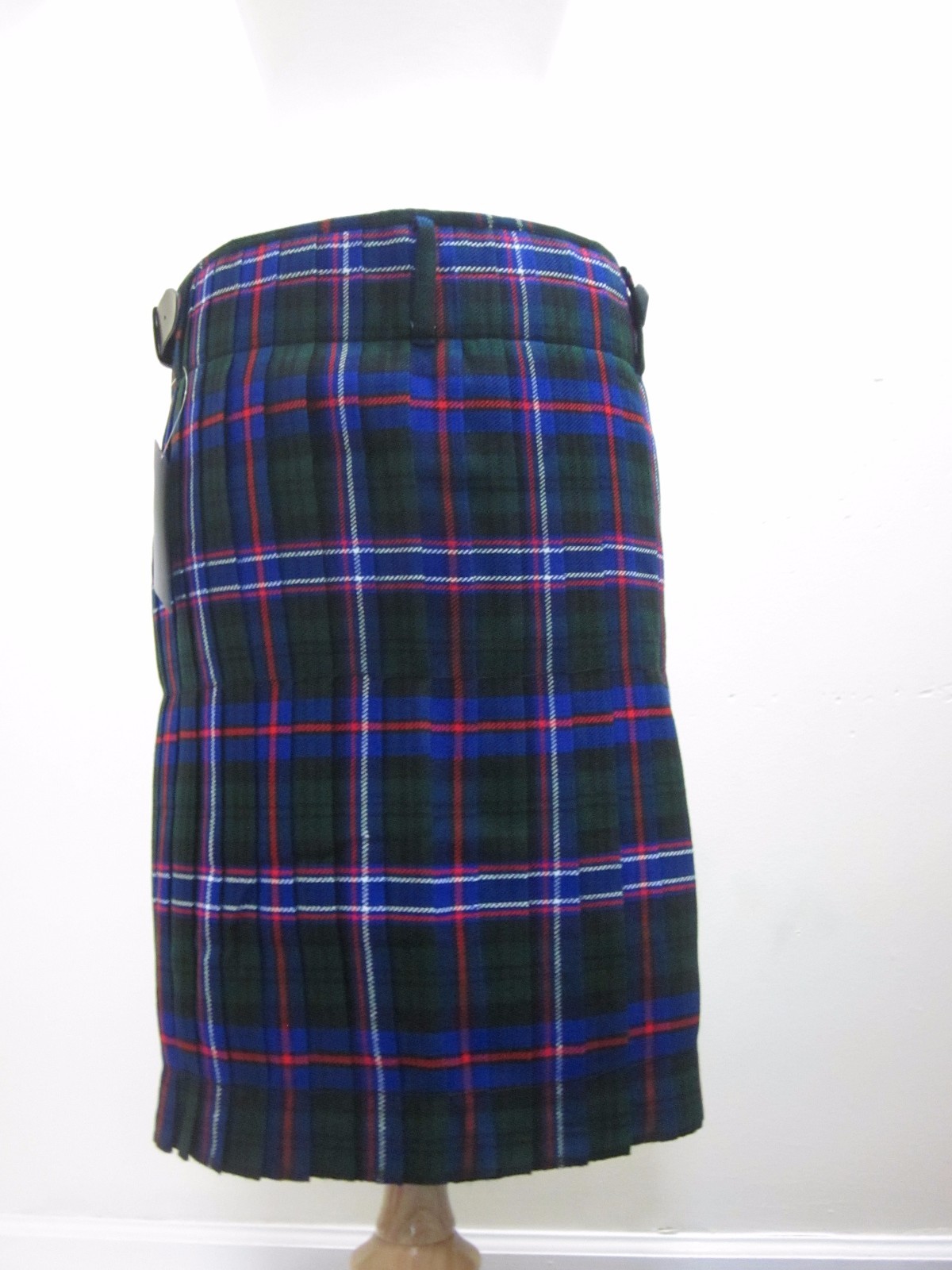 Men’s Blue, Green, Red, White Plaid Kilt Sizes 30 , 32, 34, 40, 42