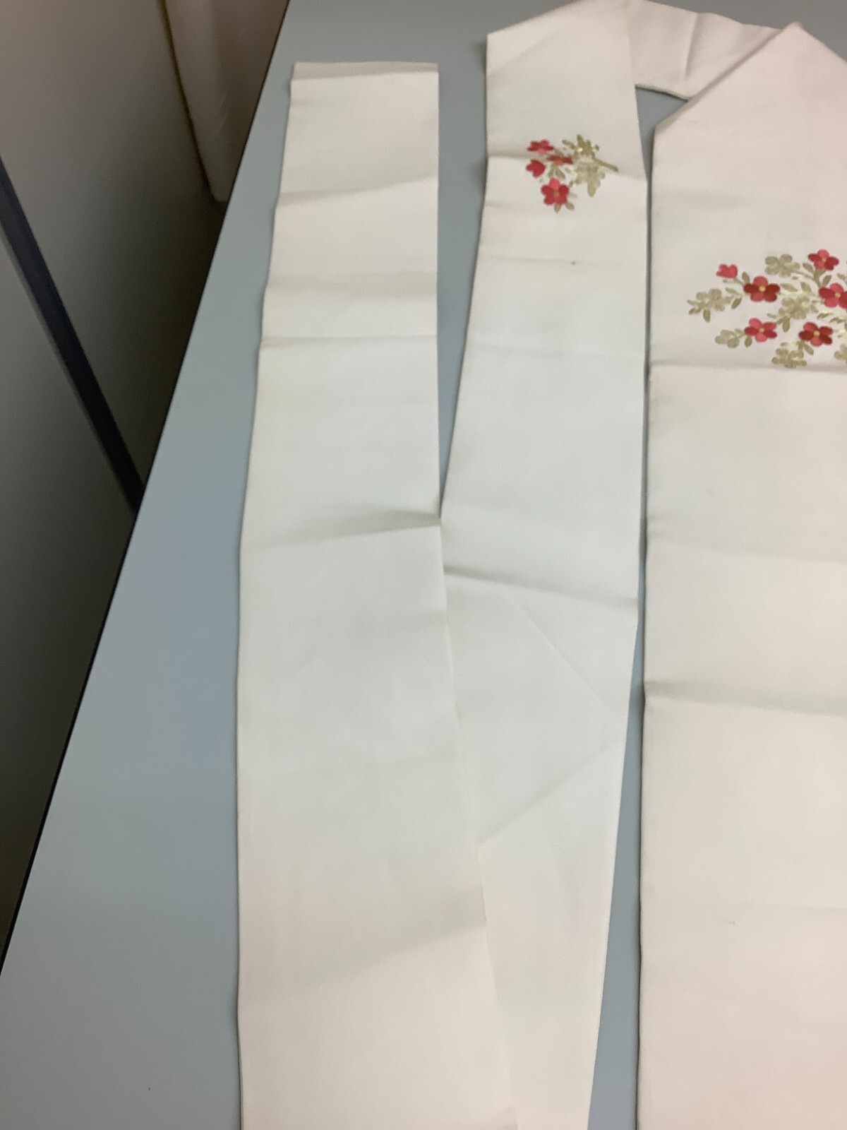 Japanese Vintage Kimono Nagoya Obi SILK embroidery flower dirt 170.8ｘ12.2 inch