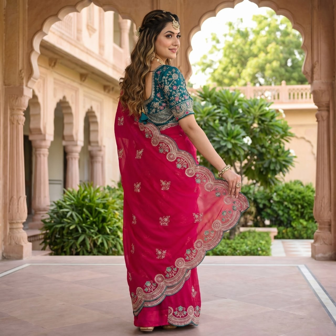 Saree Blouse Bollywood Party Wear Indian Pakistani New Sari Wedding Designer