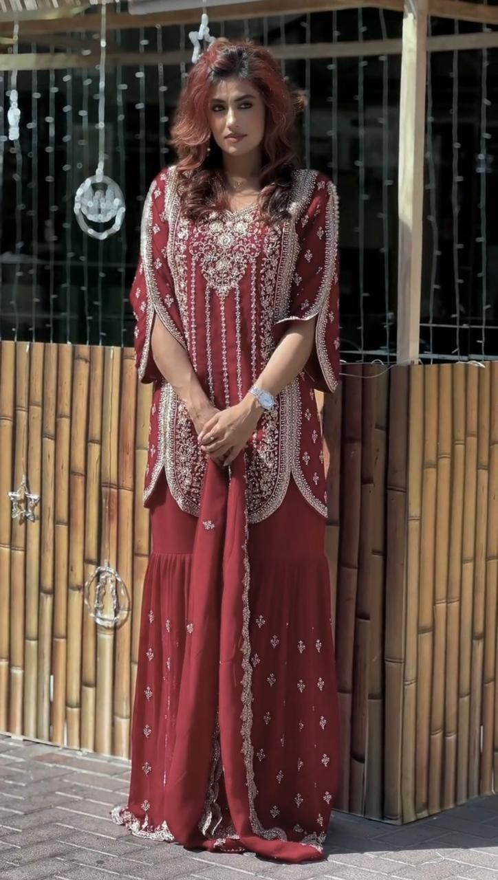 SALWAR KAMEEZ PAKISTANI INDIAN WEDDING PARTY WEAR BOLLYWOOD SUIT SHARARA PLAZZO
