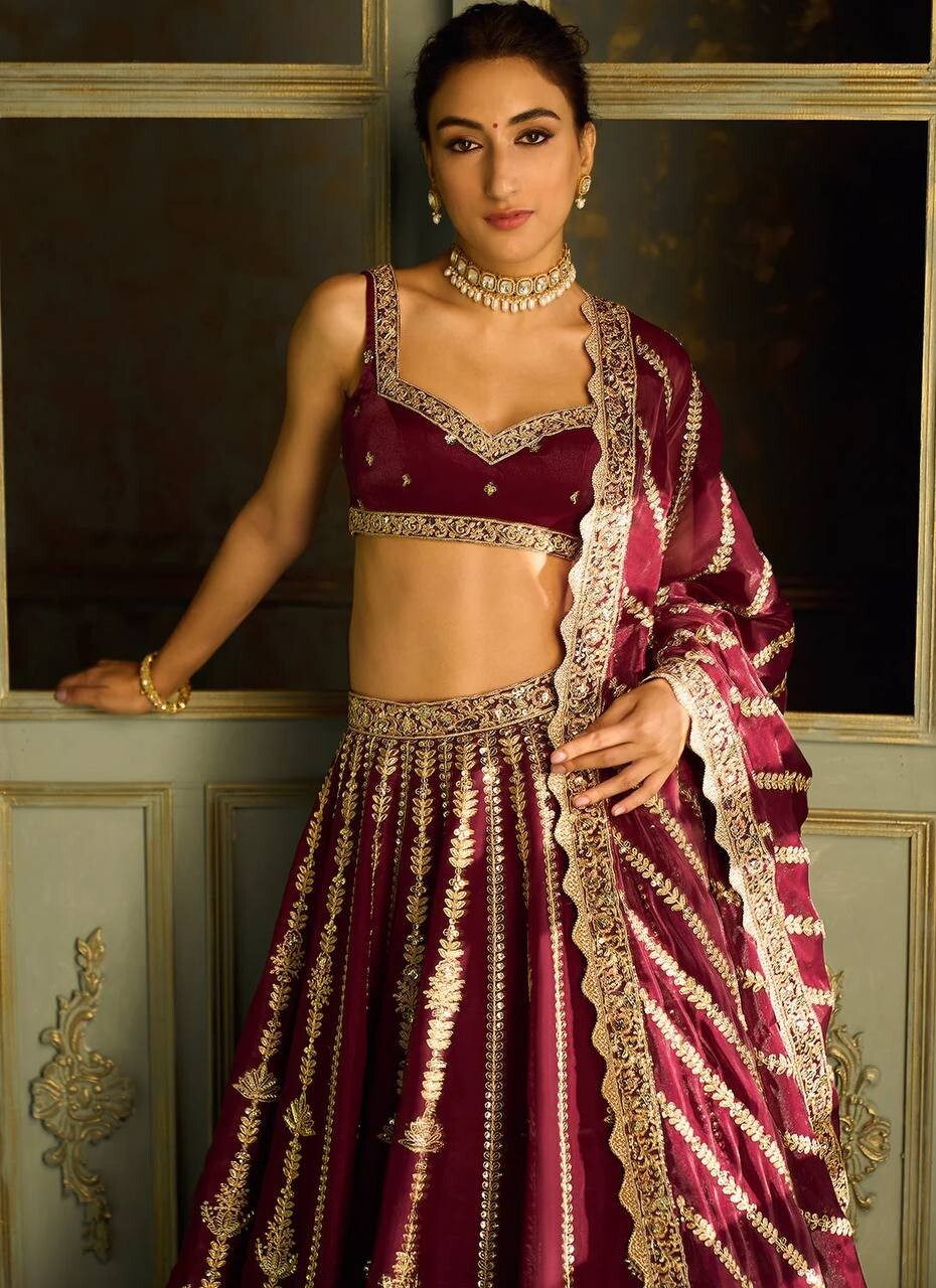 ETHNIC WEAR KASTURI SILK LEHENGA CHOLI WITH DUPATTA FOR WOMEN FESTIVAL