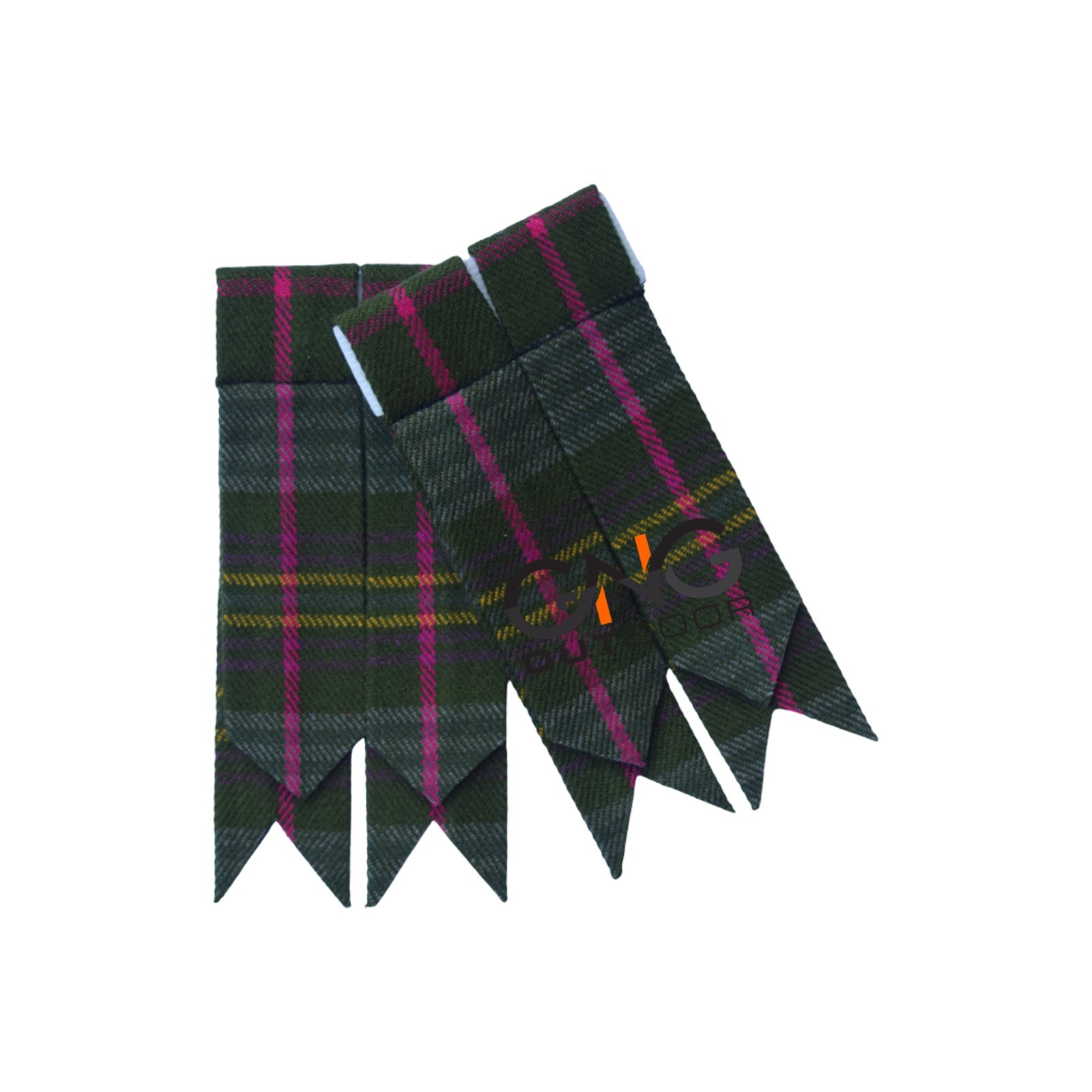 Scottish Kennedy Weathered 8 Yard Kilt for Men with Flashes and Fly Plaid