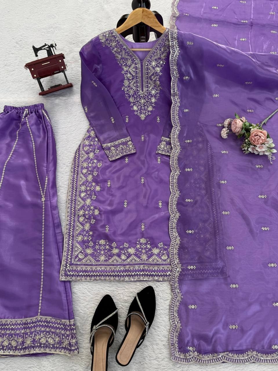 Latest Designer Faux Georgette Salwar Kameez With Dupatta For Women
