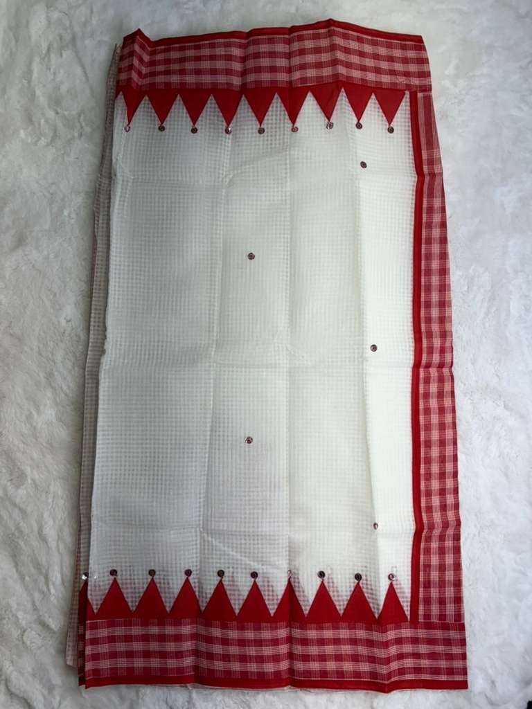 Festival Bangladeshi Gamcha Saree with Readymade Blous size 38 and 40 adjustable